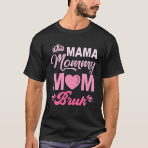 Camiseta Dia de as mães Feliz, Mamãe Gráfico de Leopardo e