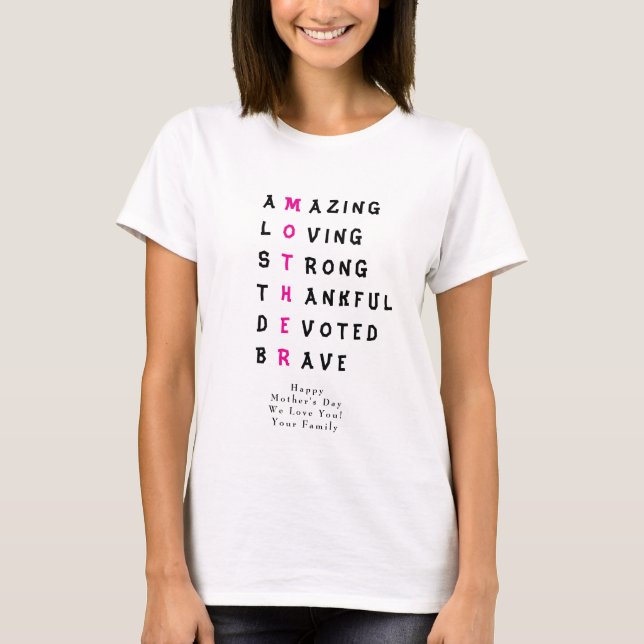 Camiseta Dia de as mães Feliz Personalizado (Frente)