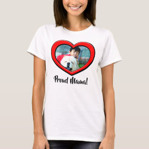 Camiseta Dia de as mães Fotográfico de Heart Frame Mama Per