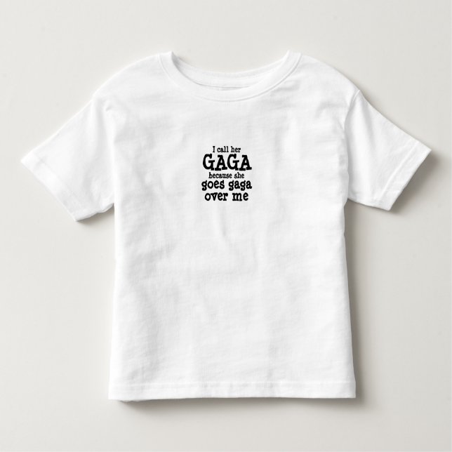 Camiseta Dia de as mães Gaga Shirt Toddler Vovó (Frente)