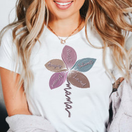 Camiseta Dia de as mães Inspiracional Floral da Mama