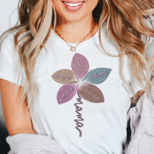 Camiseta Dia de as mães Inspiracional Floral da Mama