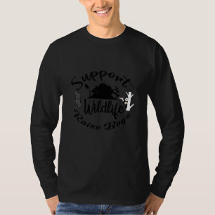 Camiseta Dia de as mães legal suporta animais selvagens lev
