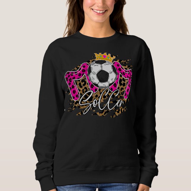 Camiseta Dia de as mães Leopard 2022 Soccer Mãe B (Frente)