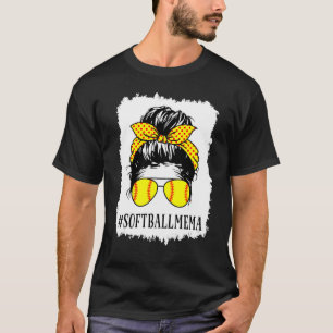 Camiseta Dia de as mães M De Beisebol Softball De Mema Life