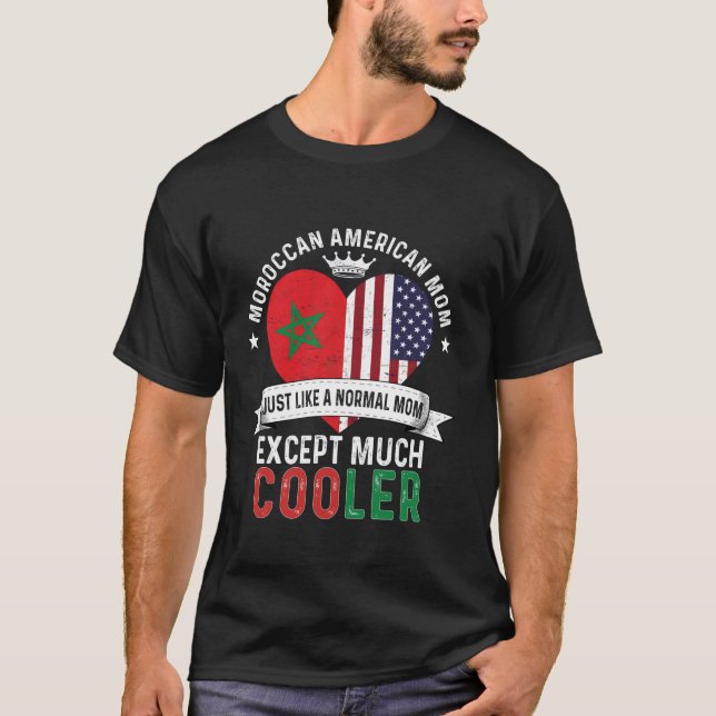 Camiseta Dia de as mães Mãe Americana Marroquina Fla (Frente)