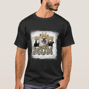 Camiseta Dia de as mães Mãe do Leopardo Ocidental Shiba Inu