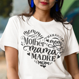 Camiseta Dia de as mães mãe madre mamacita mama