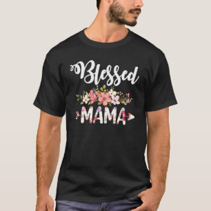 Camiseta Dia de as mães Mãe Vida Floral Gráfico Abençoada M