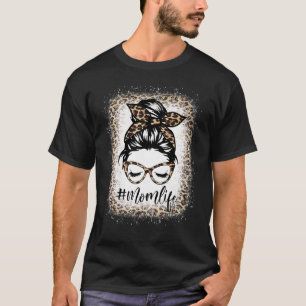 Camiseta Dia de as mães Mãe Vida Leopardo Mensagem Balançad