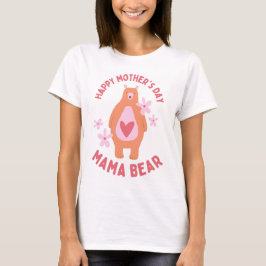 Camiseta Dia de as mães Mama Bear para mulheres