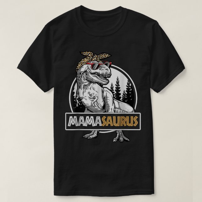 Camiseta Dia de as mães Mamasauro T re Dinossauro Engraçado (Frente do Design)