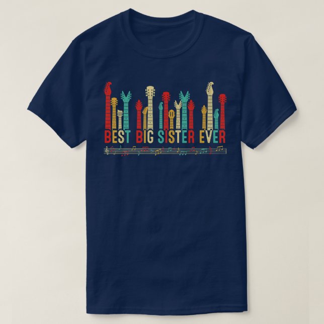 Camiseta Dia de as mães - Melhor Irmã Irmã Mais Velha (Frente do Design)