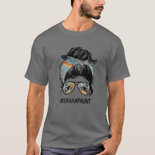Camiseta dia de as mães Mensageiro Mulher do Cabelo Bun Br