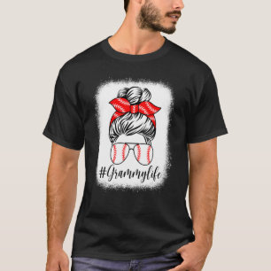 Camiseta Dia de as mães Messy Bun do Grammy Life Branqueado