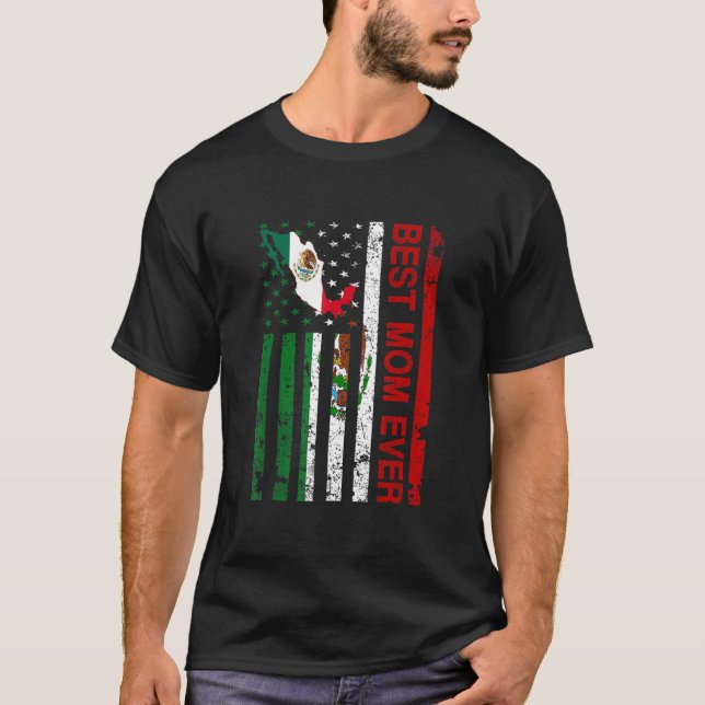 Camiseta Dia de as mães mexicano-americano (Frente)