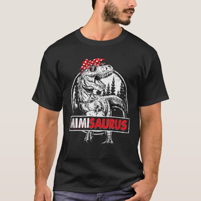 Camiseta Dia de as mães Mimisaurus T Rex Dinosaur Mimi Saur (Frente)