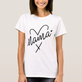 Camiseta Dia de as mães Mumma Chic Preto e Branco Minimalis