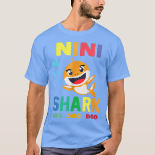 Camiseta Dia de as mães Nini Shark Nini Shark Lover Família