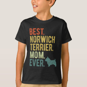 Camiseta Dia de as mães Norwich Terrier Mãe de Cão