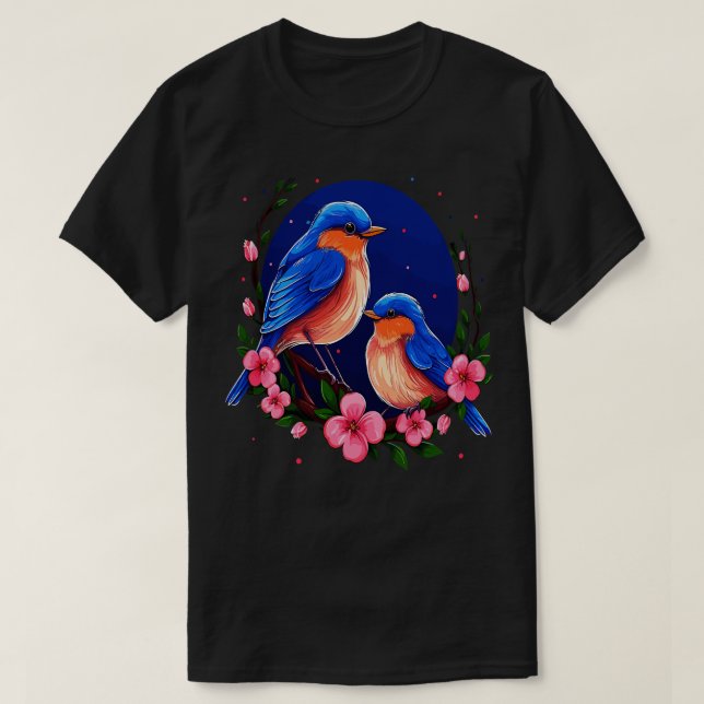Camiseta Dia de as mães Oriental Bluebird (Frente do Design)