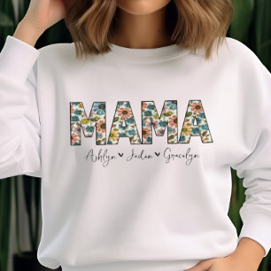 Camiseta Dia de as mães Personalizado de Letras W/ Crianças