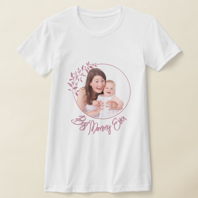 Camiseta Dia de as mães Personalizado de Script Branco e Ro (Postura )