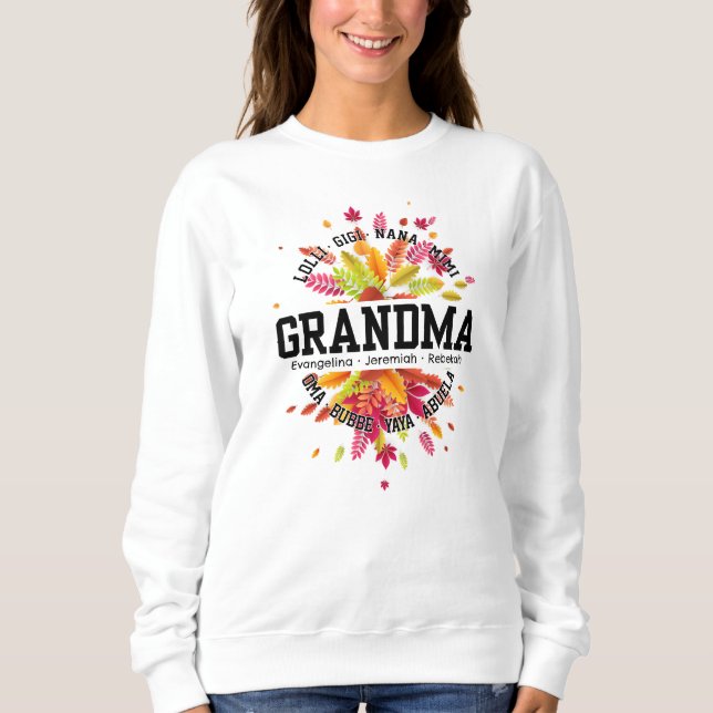 Camiseta Dia de as mães Personalizado GRANDMA Nana Mimi Gig (Frente)
