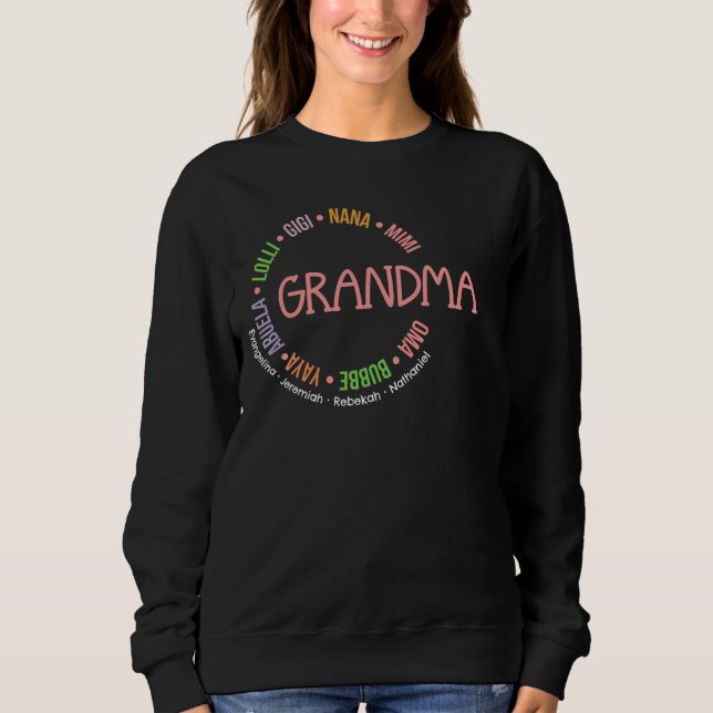 Camiseta Dia de as mães Personalizado GRANDMA Nana Mimi Gig (Frente)