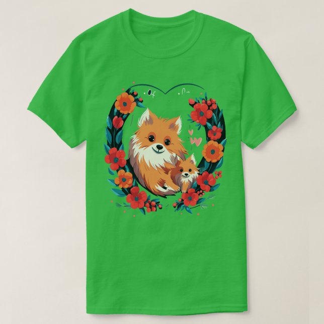Camiseta Dia de as mães Pomeraniano (Frente do Design)