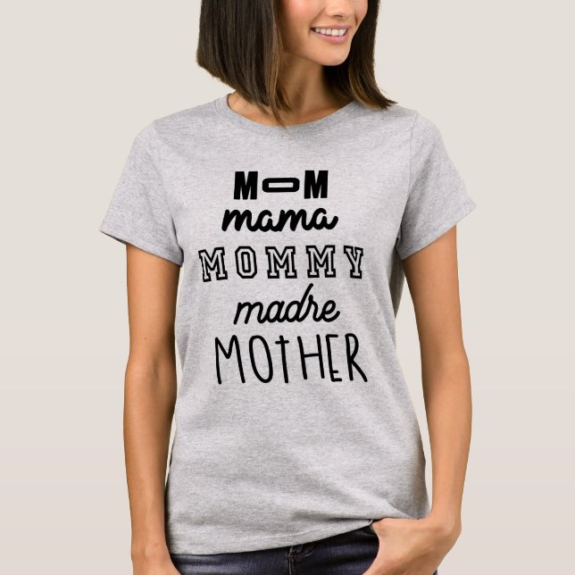 Camiseta Dia de as mães presente mãe mãe Mamãe mãe mãe mãe  (Frente)