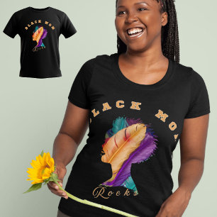 Camiseta Dia de as mães Preto da Mãe Rocha
