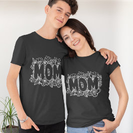 Camiseta Dia de as mães preto e branco