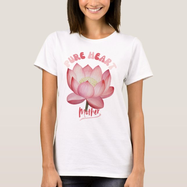 Camiseta Dia de as mães puro do coração (Frente)