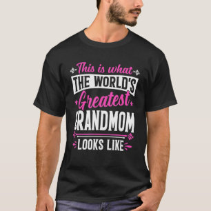 Camiseta Dia de as mães Qual o aspecto da maior avó do mund