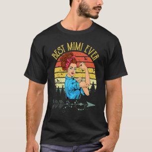 Camiseta Dia de as mães Retro Vintage Best Mimi Ever Mimi