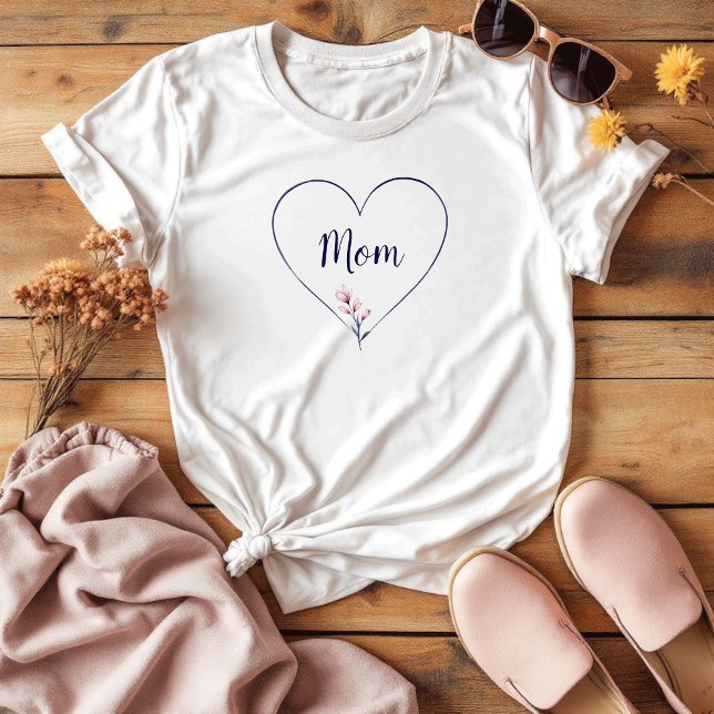 Camiseta Dia de as mães Sentimental Simples (Criador carregado)