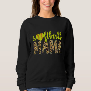 Camiseta Dia de as mães Softball Mama Cute Cheetah Esportes