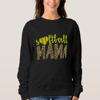 Camiseta Dia de as mães Softball Mama Cute Cheetah Esportes