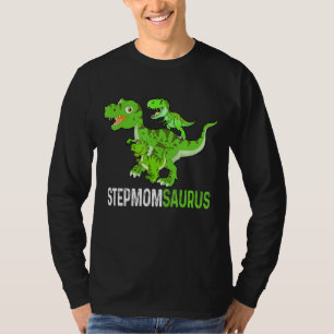 Camiseta Dia de as mães Stepmomsaurus T rex Dinossaur Rua E