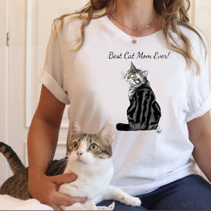 Camiseta Dia de as mães Tabby Cat