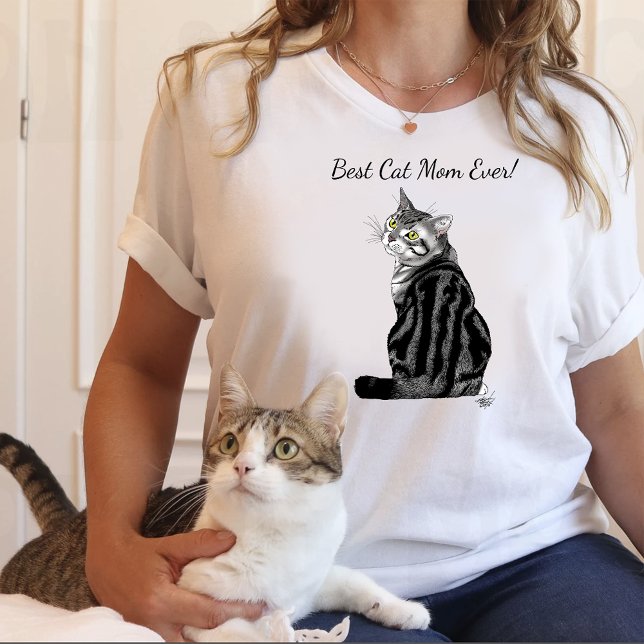 Camiseta Dia de as mães Tabby Cat (Criador carregado)