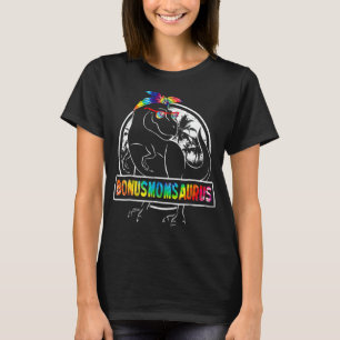 Camiseta Dia de as mães Tie Dye Bonusmomsaurus Bonus Mãe Di