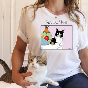 Camiseta Dia de as mães Tuxedo Cat