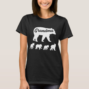 Camiseta Dia de as mães Vintage Grandma Bear 4 Cubs