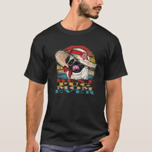 Camiseta Dia de as mães Vintage Pug Dog Lover - Melhor Pug