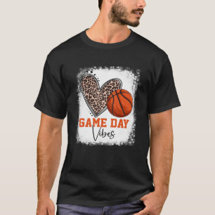 Camiseta Dia de Basquete Branqueado Vibes de Basquete Mãe