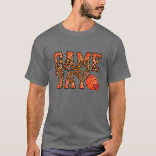 Camiseta Dia de Basquete Leopard Vibes Basquete Mãe M