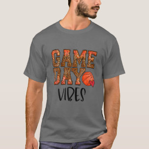 Camiseta Dia de Basquete Leopard Vibes Basquete Mãe M