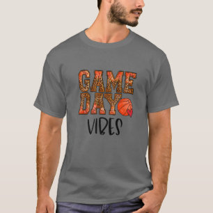 Camiseta Dia de Basquete Leopard Vibes Basquete Mãe M